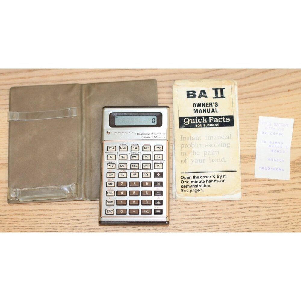 Texas Instruments TI BA-II Business | Vintage 1980s | WORKS